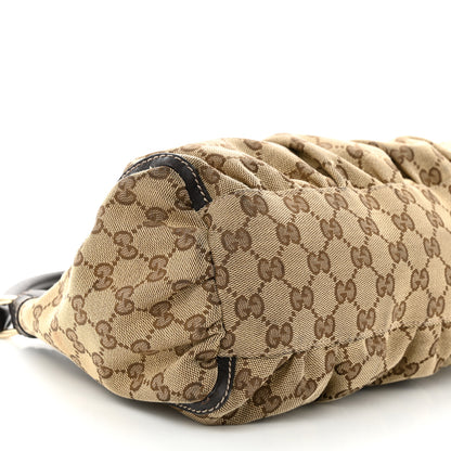 Gucci Monogram Medium D Gold Ring Hobo Dark Brown 9 of 11