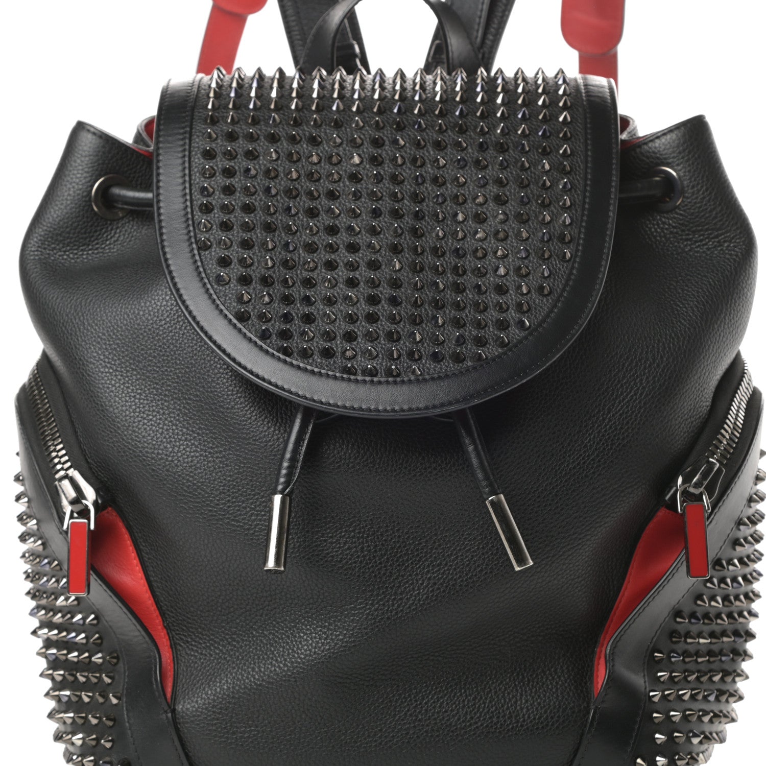 Christian Louboutin Calfskin Spiked Explorafunk Backpack Black 8 of 14