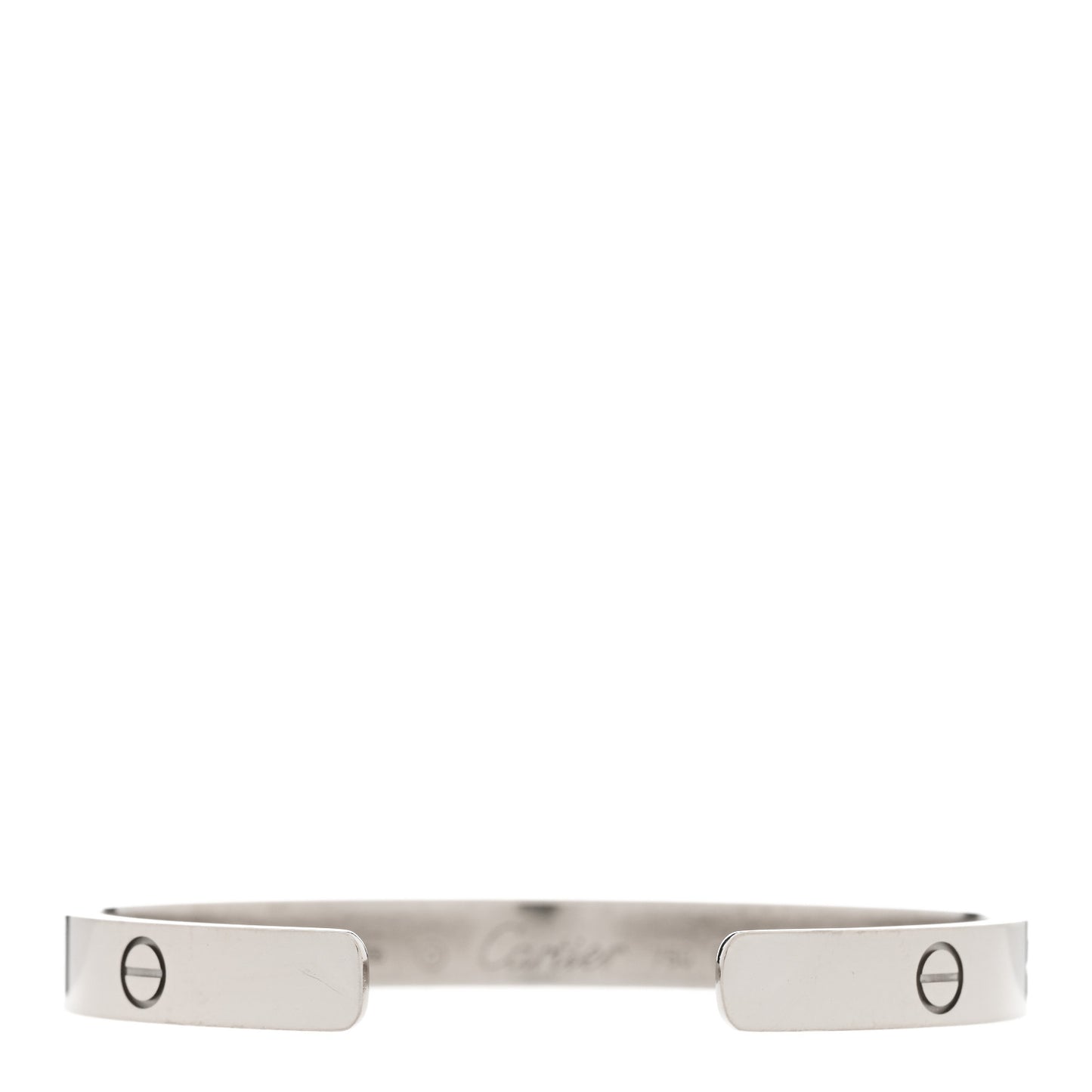 18K White Gold LOVE Cuff Bracelet 18
