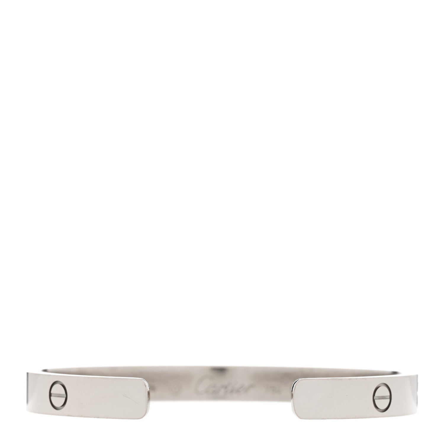 Cartier 18K White Gold LOVE Cuff Bracelet 18 2 of 4