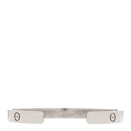 Cartier 18K White Gold LOVE Cuff Bracelet 18 2 of 4