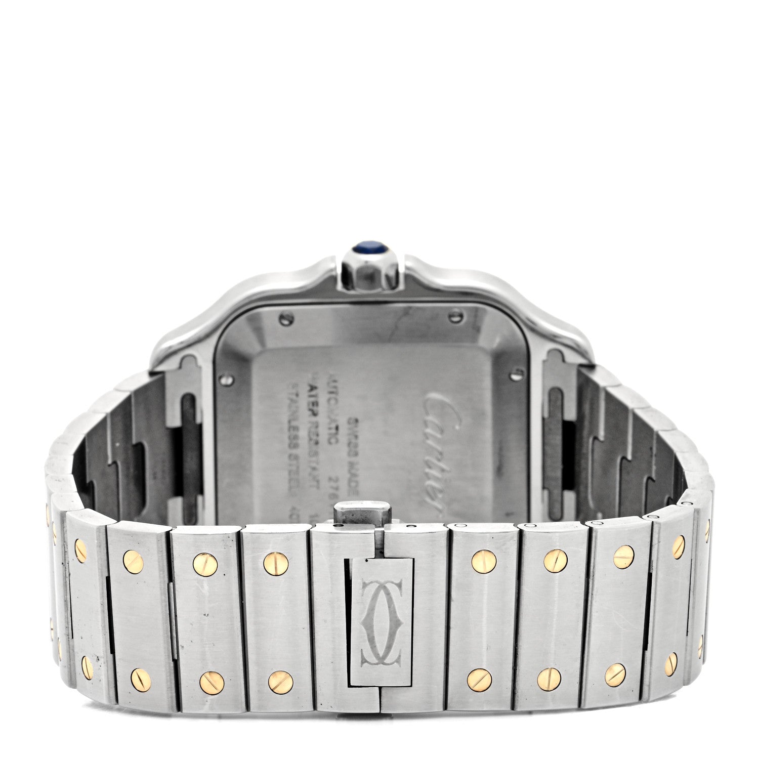 Cartier Stainless Steel 18K Yellow Gold 39.8mm Santos De Cartier Automatic Watch 3 of 6