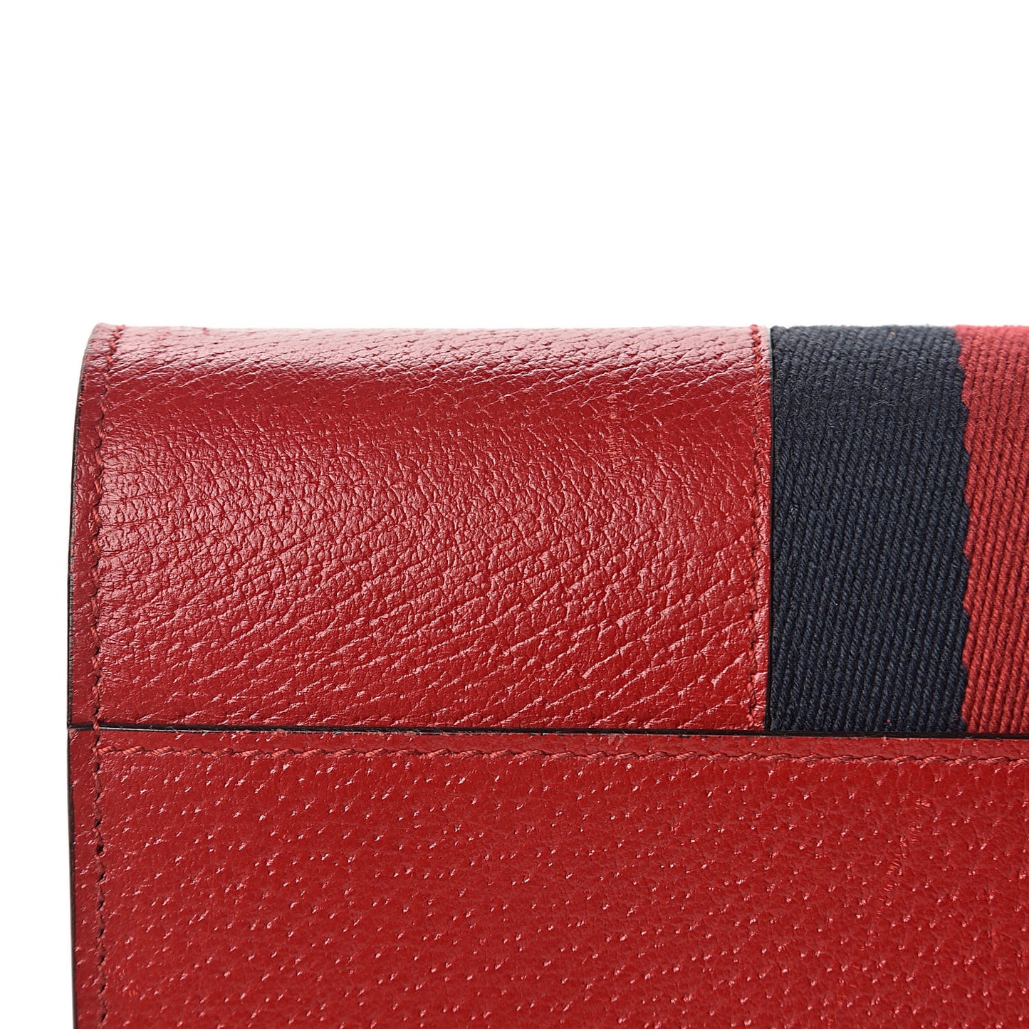 Calfskin Web Mini Dionysus Chain Wallet Hibiscus Red