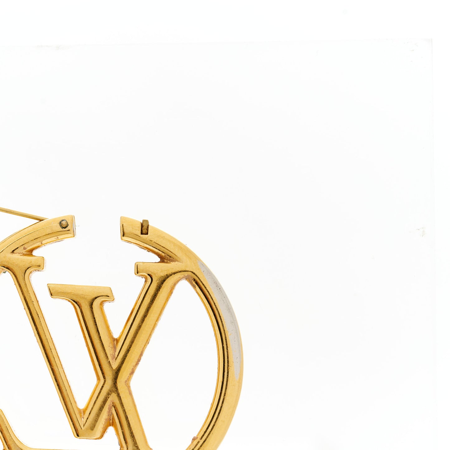 Metal Louise Hoop Earrings Gold