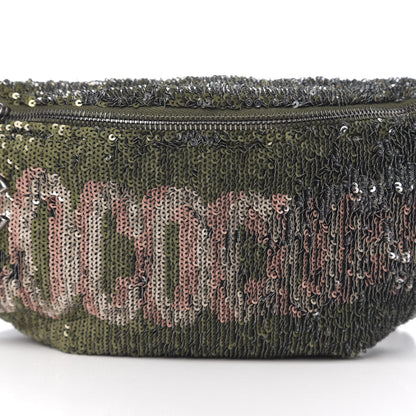 Chanel Sequin Coco Cuba Waist Bag Fanny Pack Khaki 9 of 10