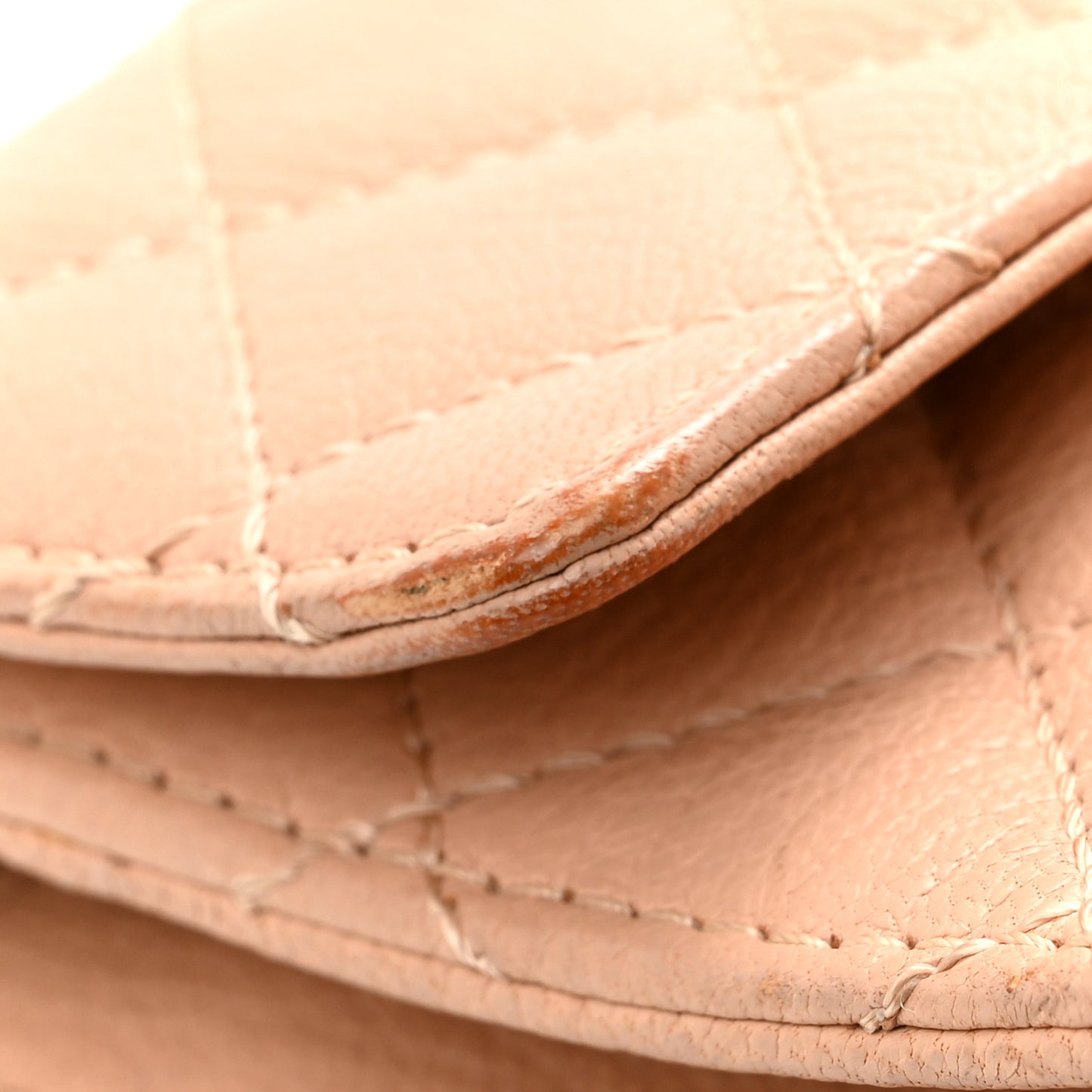 Goatskin Quilted Rita Flap Beige