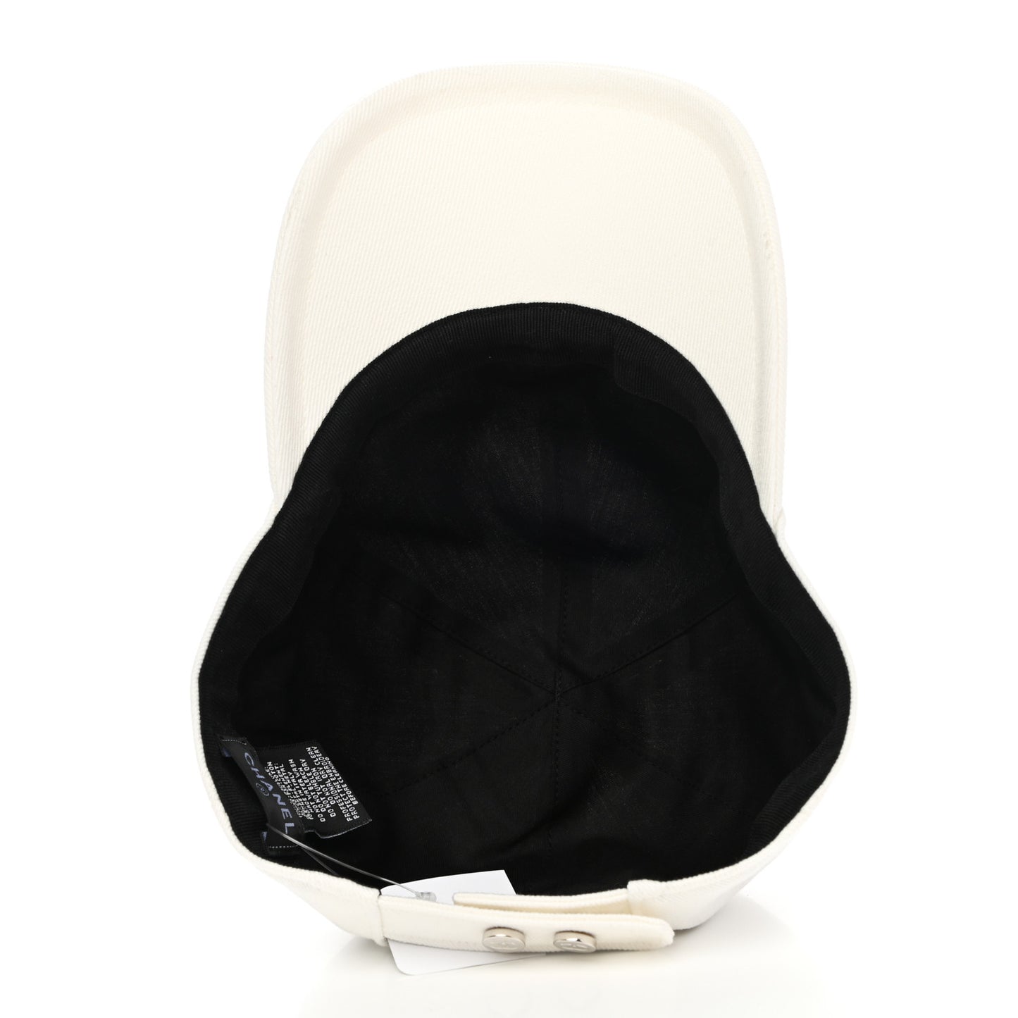 Cotton Sequin CC Cap Hat Ivory