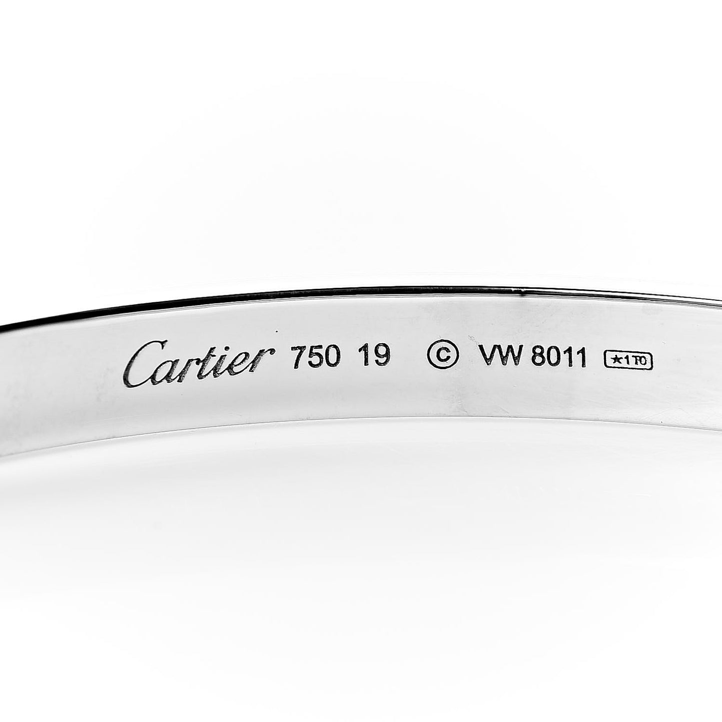 18K White Gold LOVE Bracelet 19