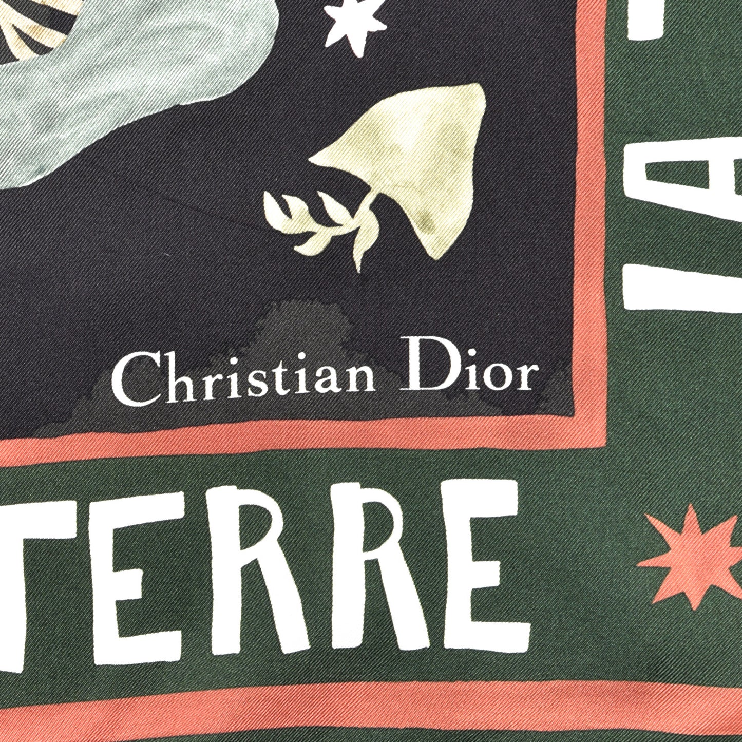 Silk La Terre Earth Square Scarf Black