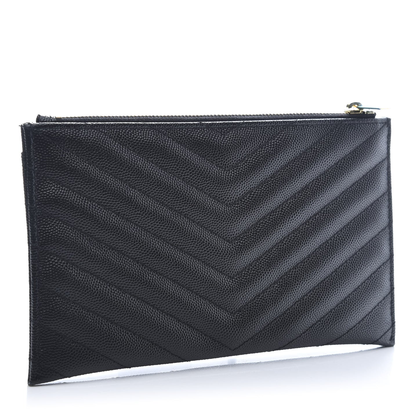 Grain De Poudre Chevron Monogram Bill Pouch Black