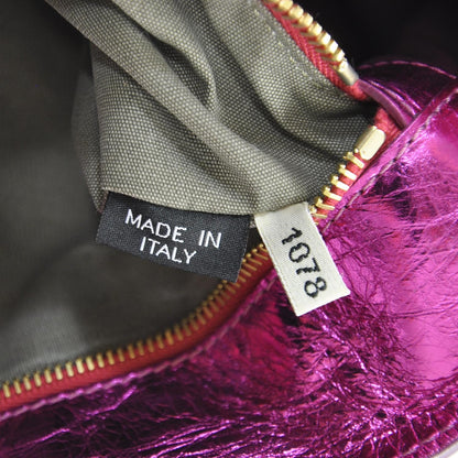 Marc Jacobs Crinkled Leather Cruise Tote Metallic Fuchsia 9 of 9