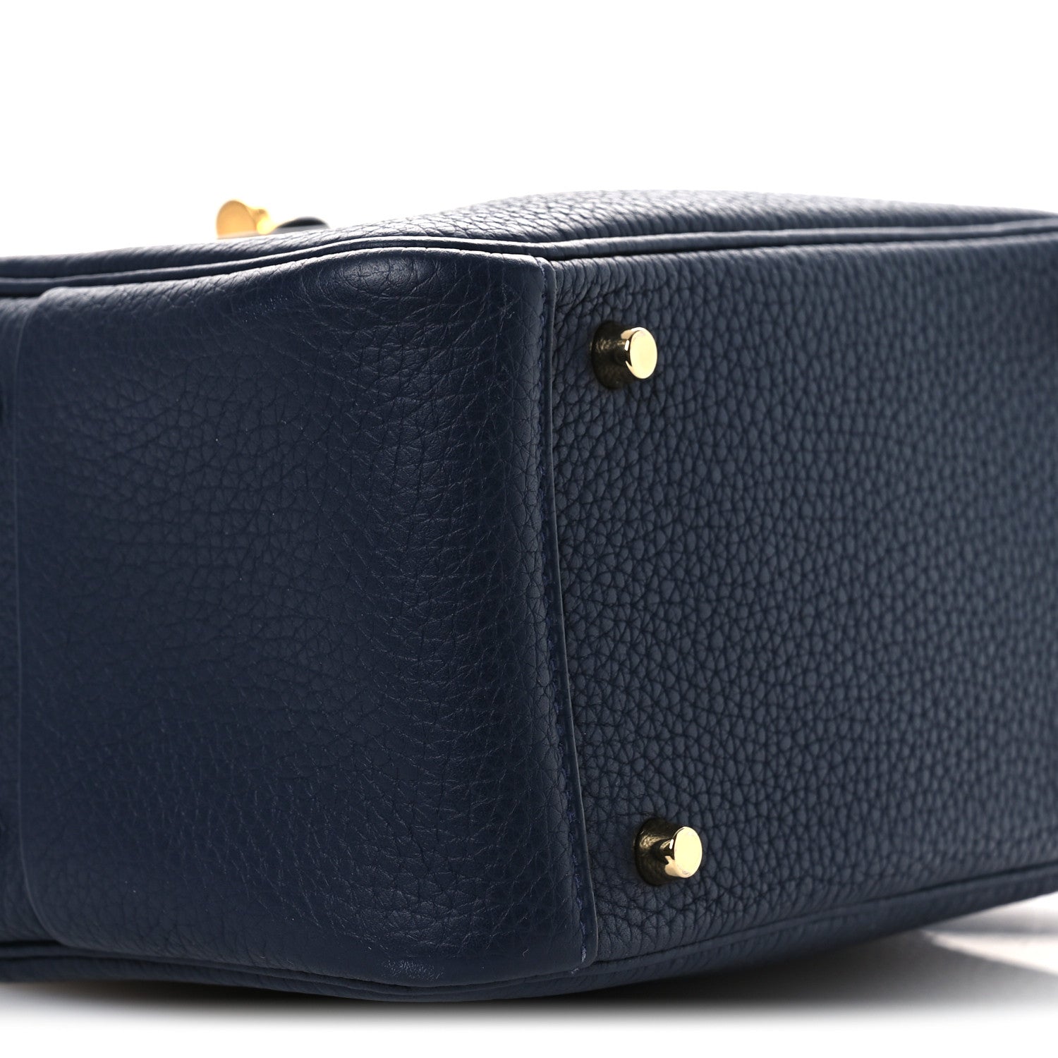 Hermes Taurillon Clemence Mini Lindy 20 Bleu Nuit 9 of 13