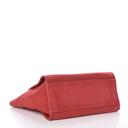 Chanel Canvas Large Deauville Tote Red 4 of 9