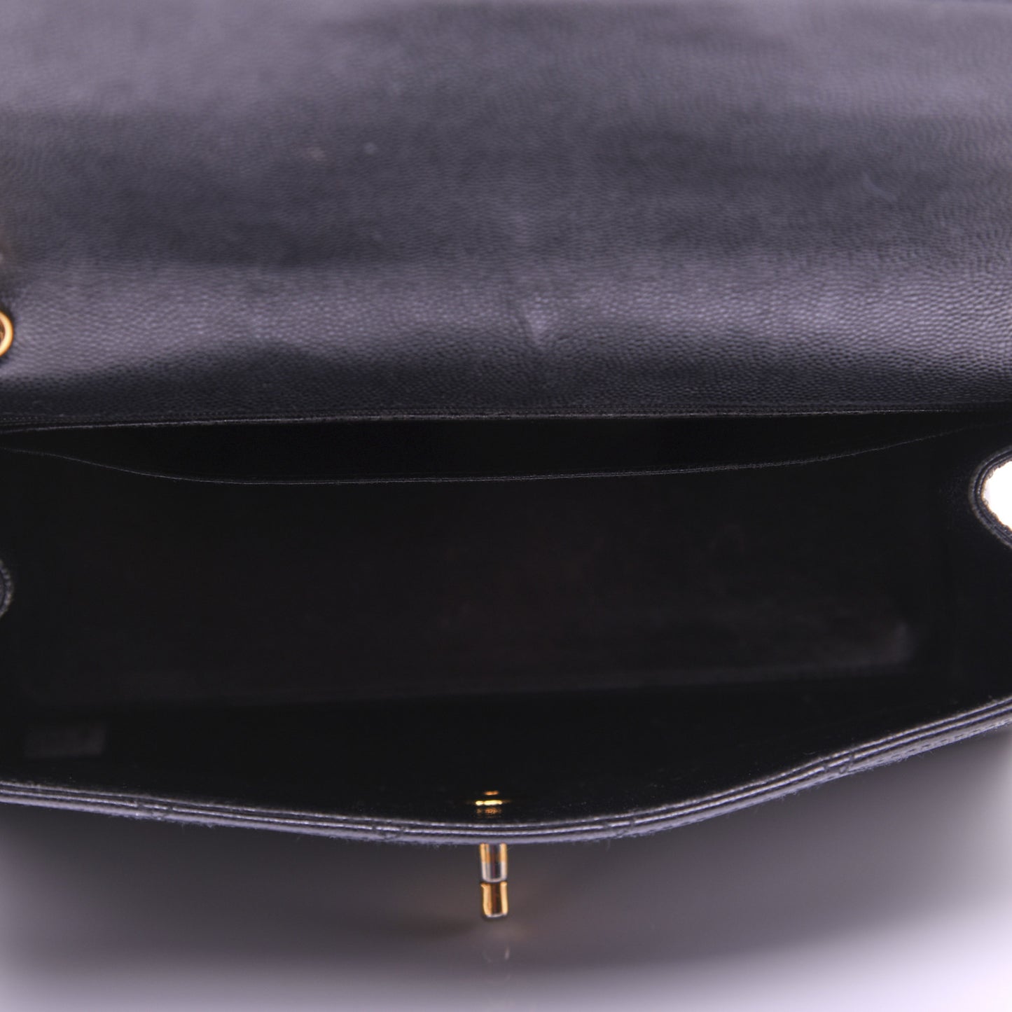 Caviar Diamond Stitched Flap Shoulder Bag Black