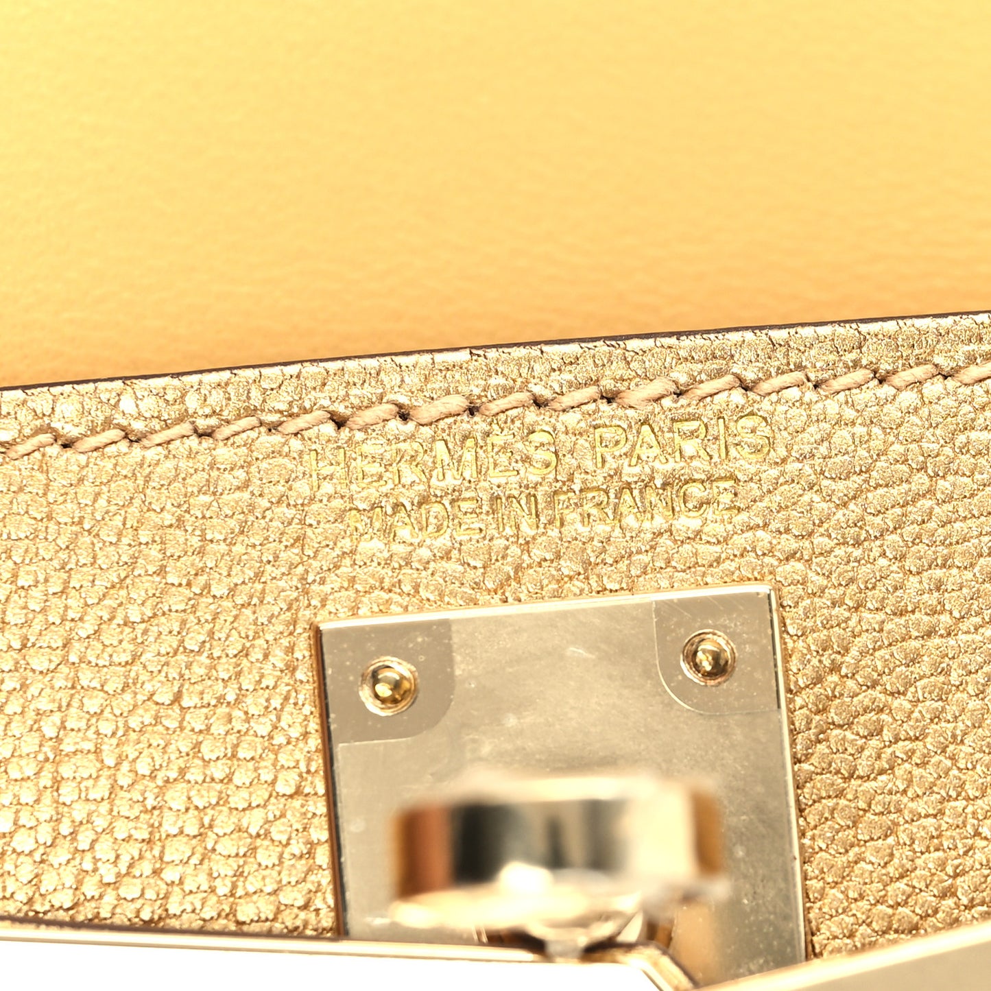 Metallic Chevre Chamkilight Mini Kelly Sellier 20 Dore