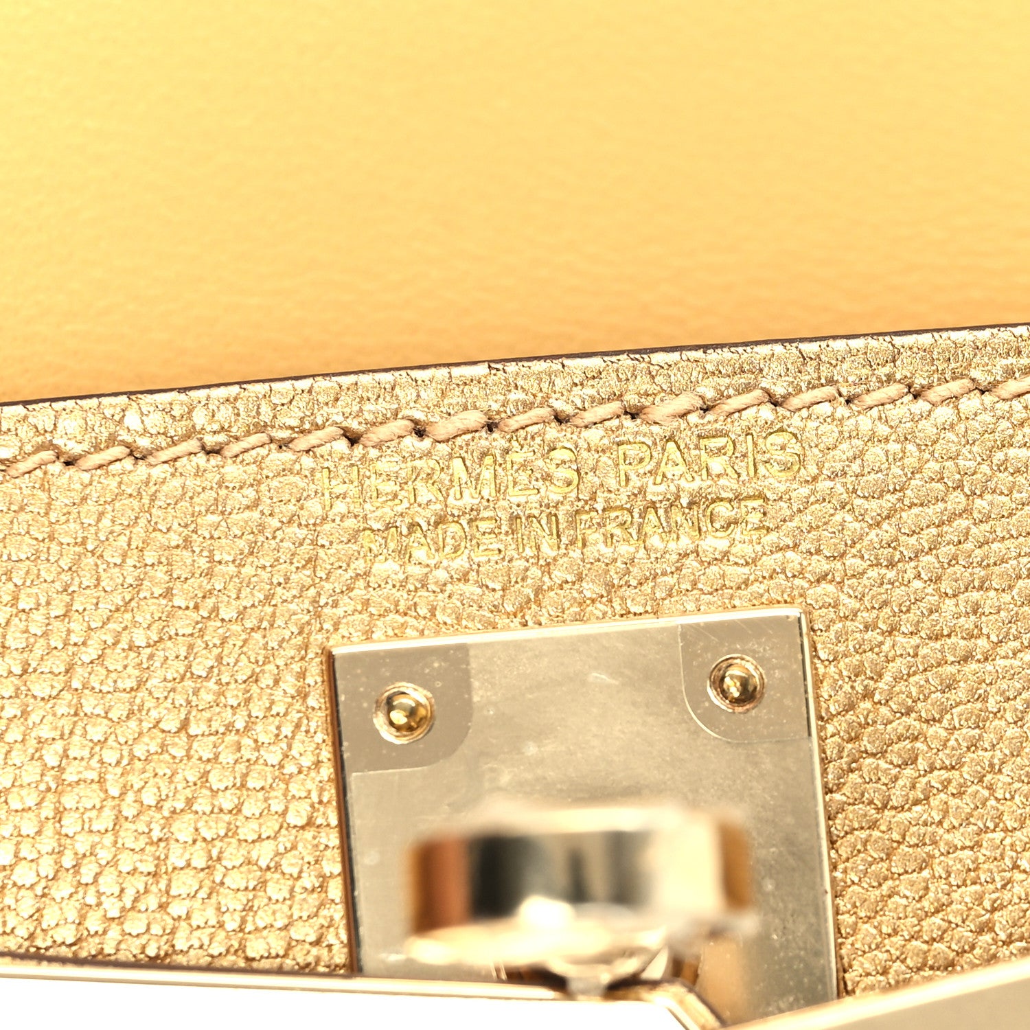 Hermes Metallic Chevre Chamkilight Mini Kelly Sellier 20 Dore 6 of 11