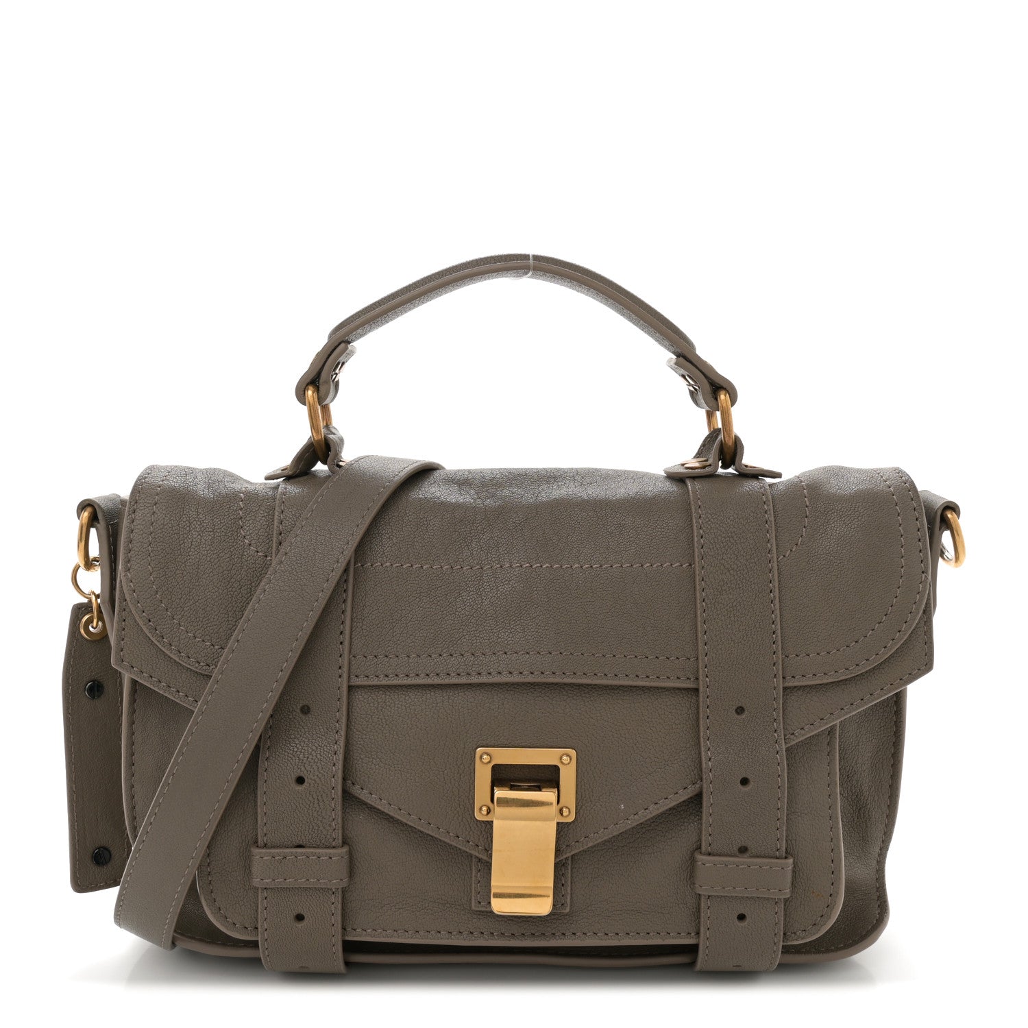 Proenza Schouler Lambskin Tiny PS1 Satchel Dove Grey 1 of 11