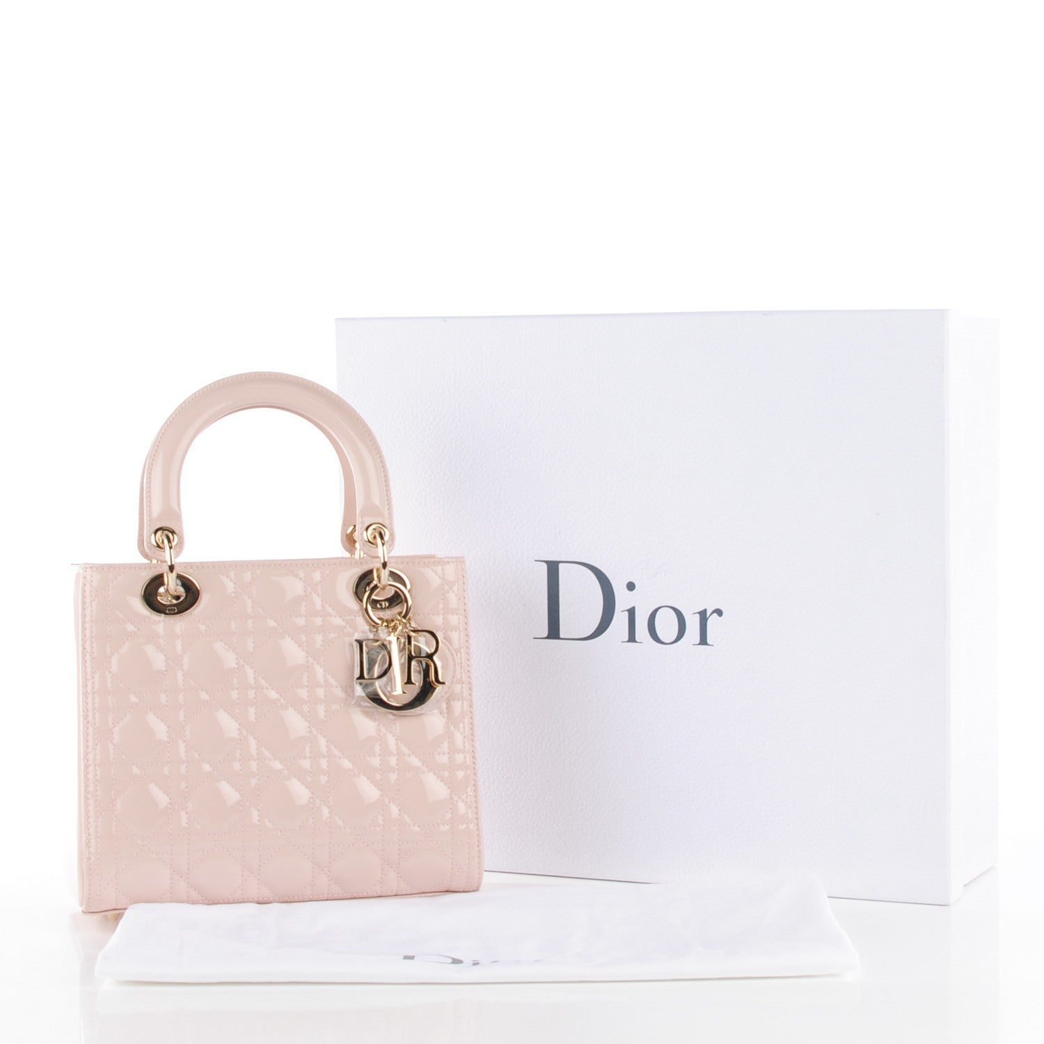 Christian Dior Patent Cannage Medium Lady Dior Rose Clair 9 of 9