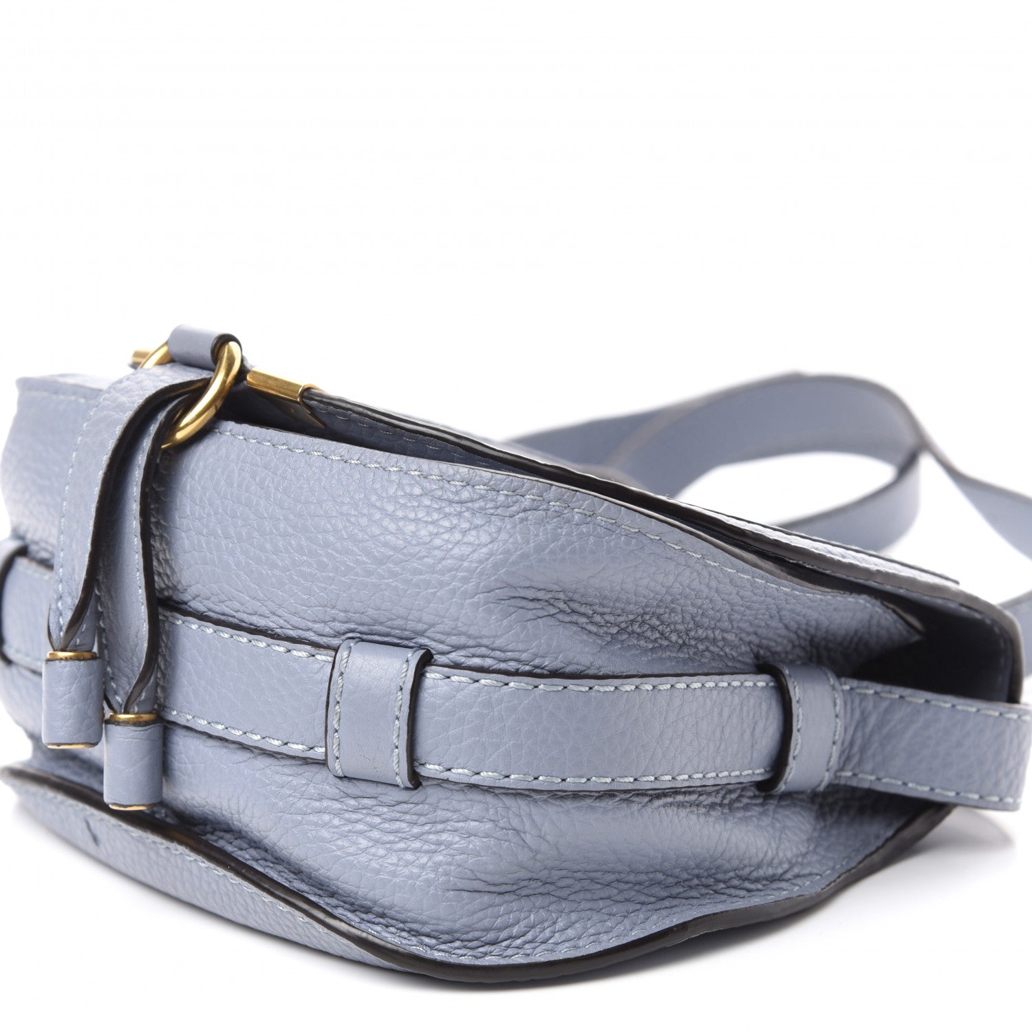 Chloe Calfskin Mini Marcie Round Crossbody Bag Washed Blue 7 of 11