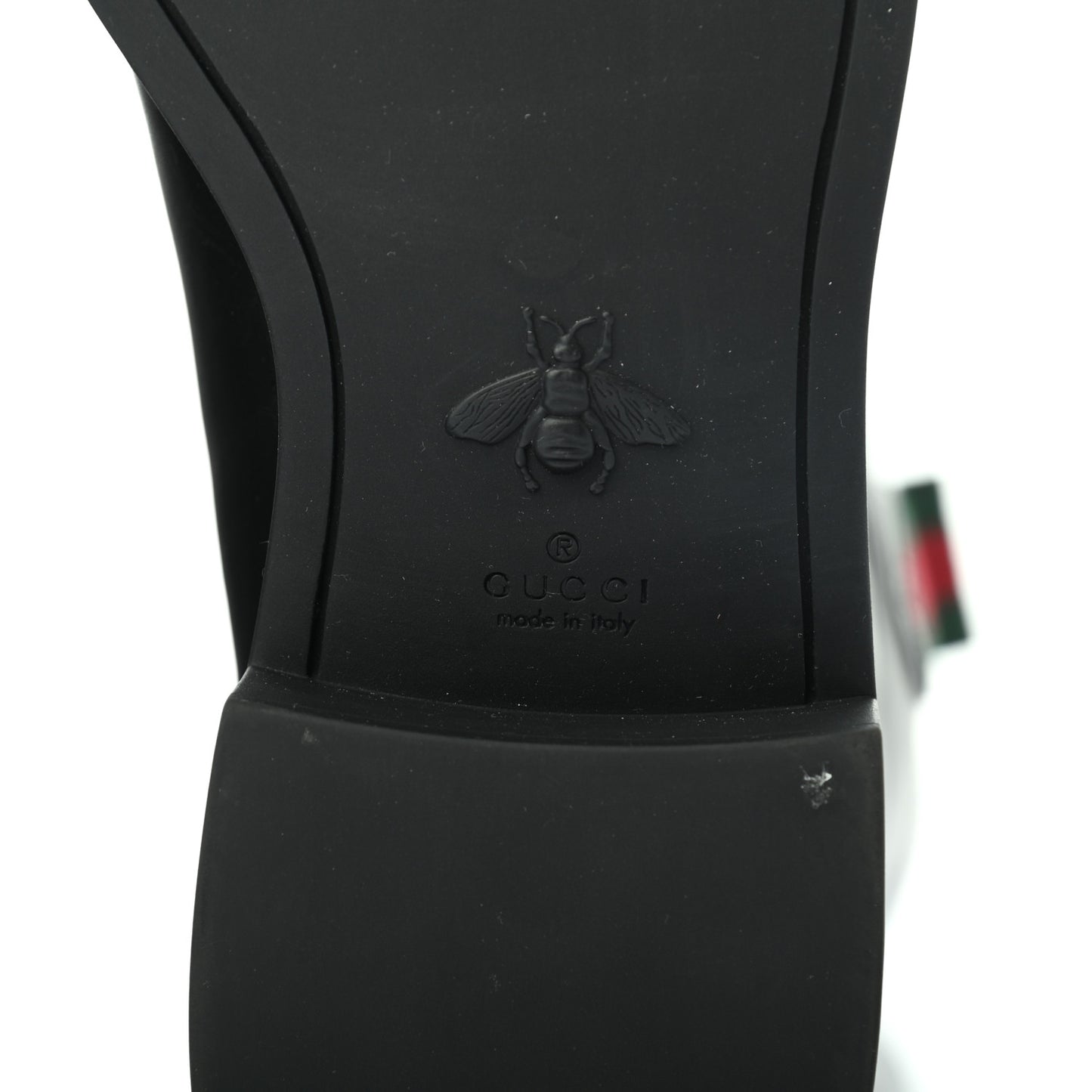 Calfskin Web Bee Tall Riding Boots 41 Black