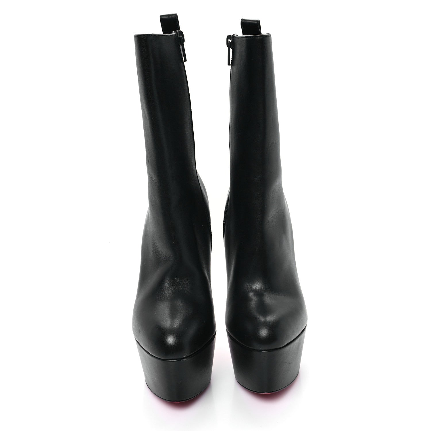 Christian Louboutin Calfskin Dolly Alta Booty 160 Ankle Boots 38 Black 2 of 9