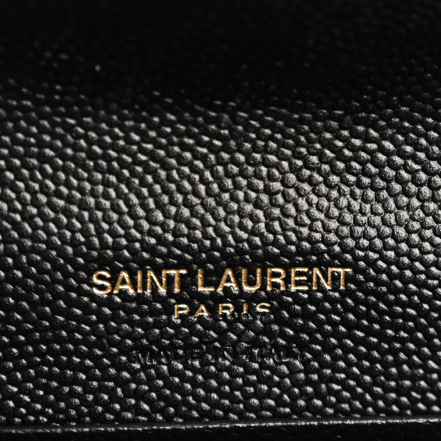 Saint Laurent Grain De Poudre Matelasse Chevron Small Monogram Envelope Wallet Black 6 of 11