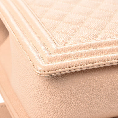 Chanel Caviar Quilted New Medium Boy Flap Light Beige 11 of 13