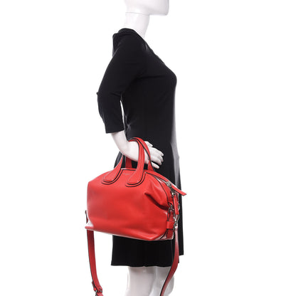 Givenchy Pebbled Calfskin Small Nightingale Red 2 of 12
