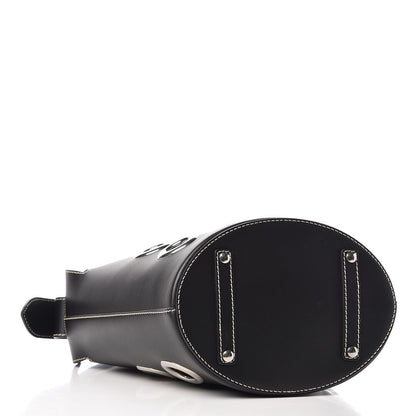 Burberry Calfskin Grommet Medium Bucket Bag Black 4 of 12