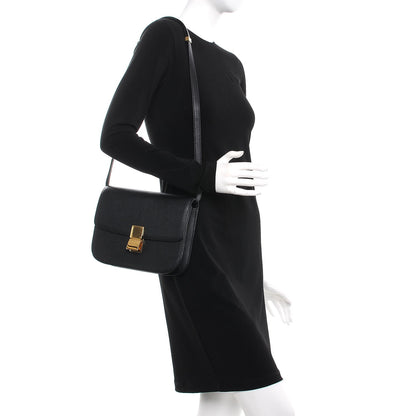 Celine Goatskin Medium Classic Box Flap Bag Black 2 of 11