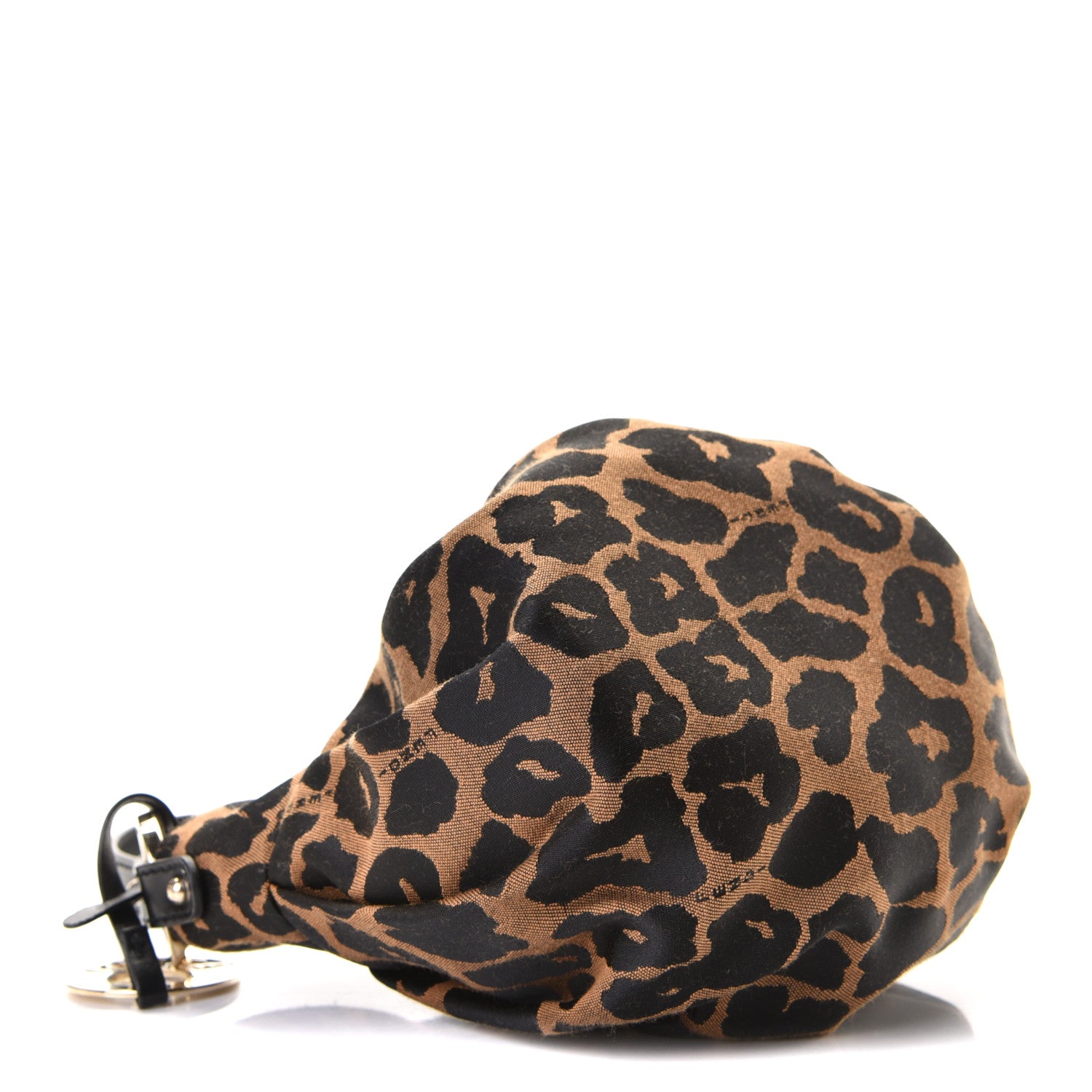 Fendi Jacquard Leopard Print Mini Chef Hobo Tobacco 4 of 7