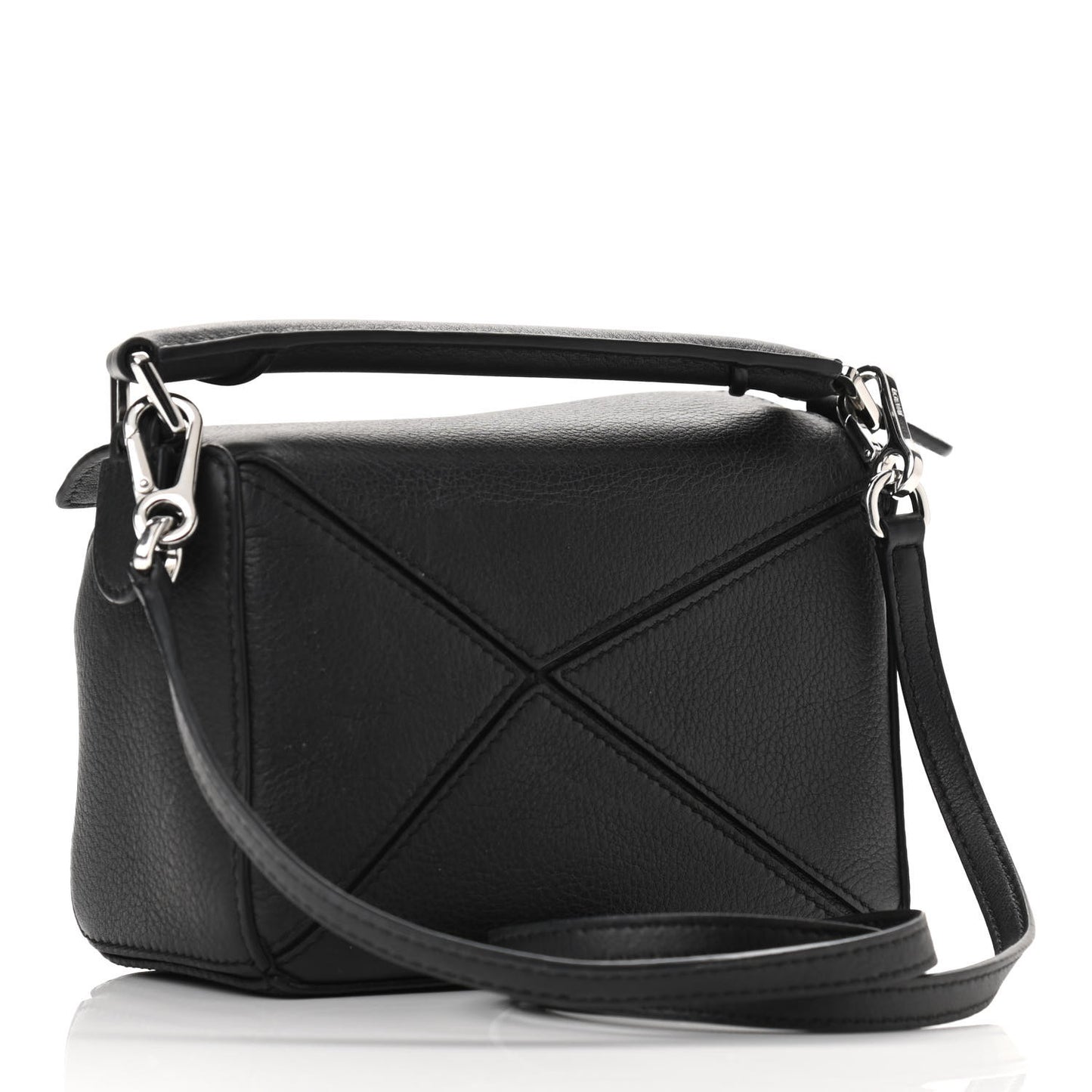 Calfskin Mini Puzzle Bag Black