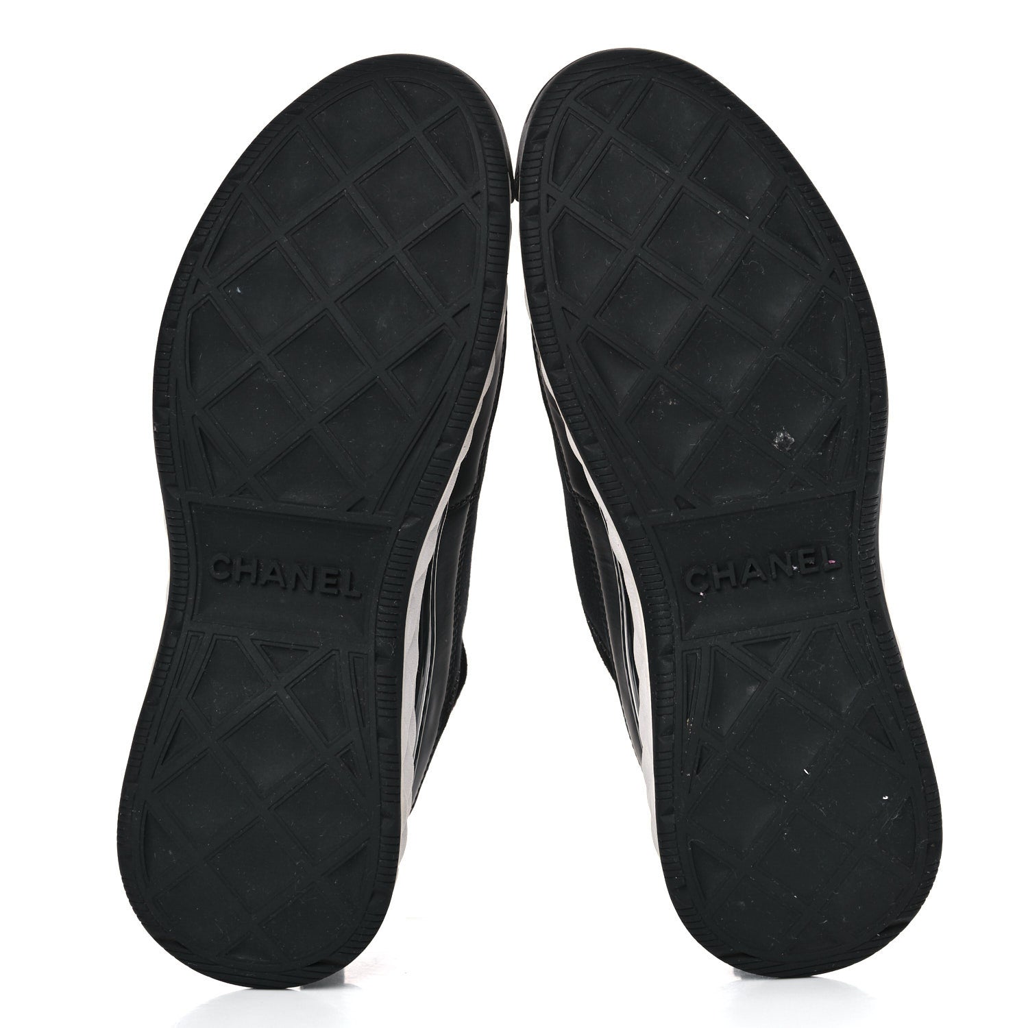 Chanel Velvet Calfskin Mixed Fibers CC Sneakers 39.5 Black 5 of 13