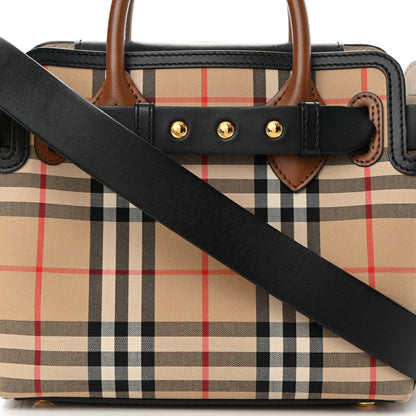 Burberry Calfskin Vintage Check Triple Stud Mini Belt Bag Archive Beige 9 of 14