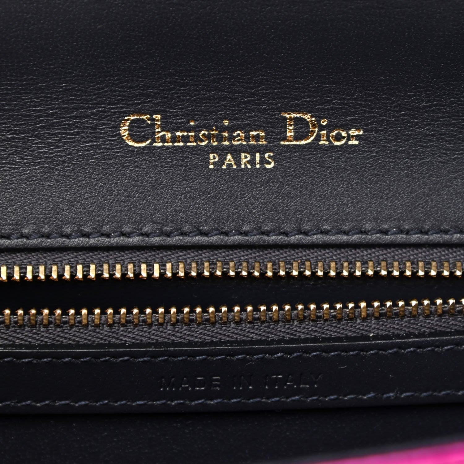 Christian Dior Metallic Patent Micro-Cannage Small Diorama Flap Bag Fuchsia 5 of 7