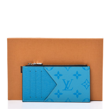 Louis Vuitton Taigarama Coin Card Holder Blue Lagoon 9 of 9