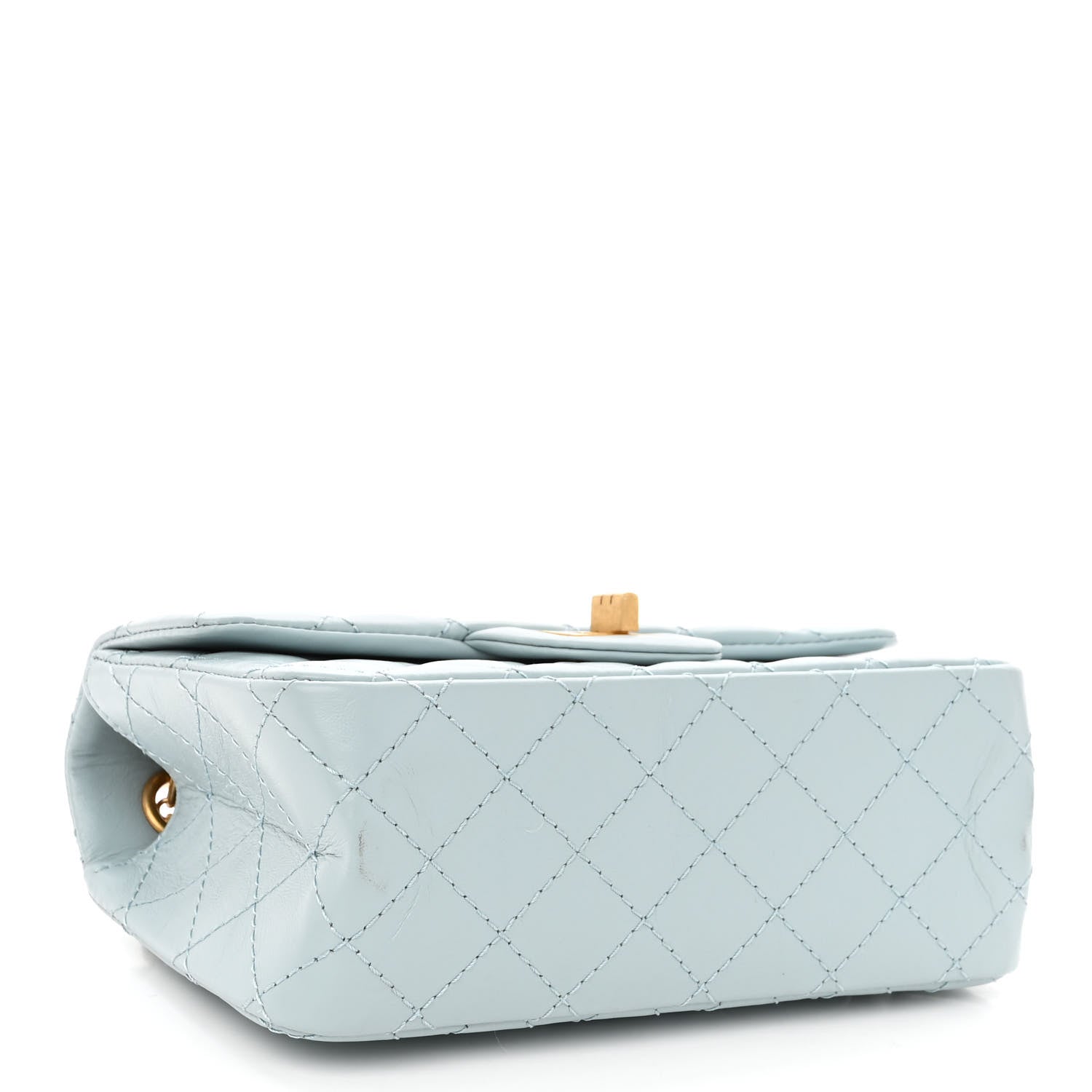 Chanel Aged Calfskin Quilted 2.55 Reissue Mini Flap Light Blue 4 of 10