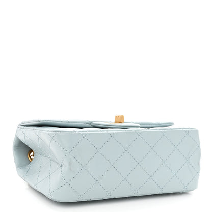 Chanel Aged Calfskin Quilted 2.55 Reissue Mini Flap Light Blue 4 of 10