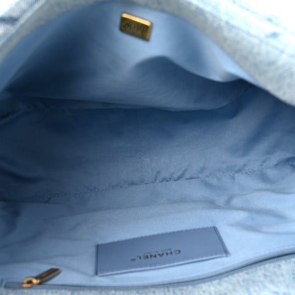 Chanel Washed Denim Quilted Flap Bag Blue 4 of 9