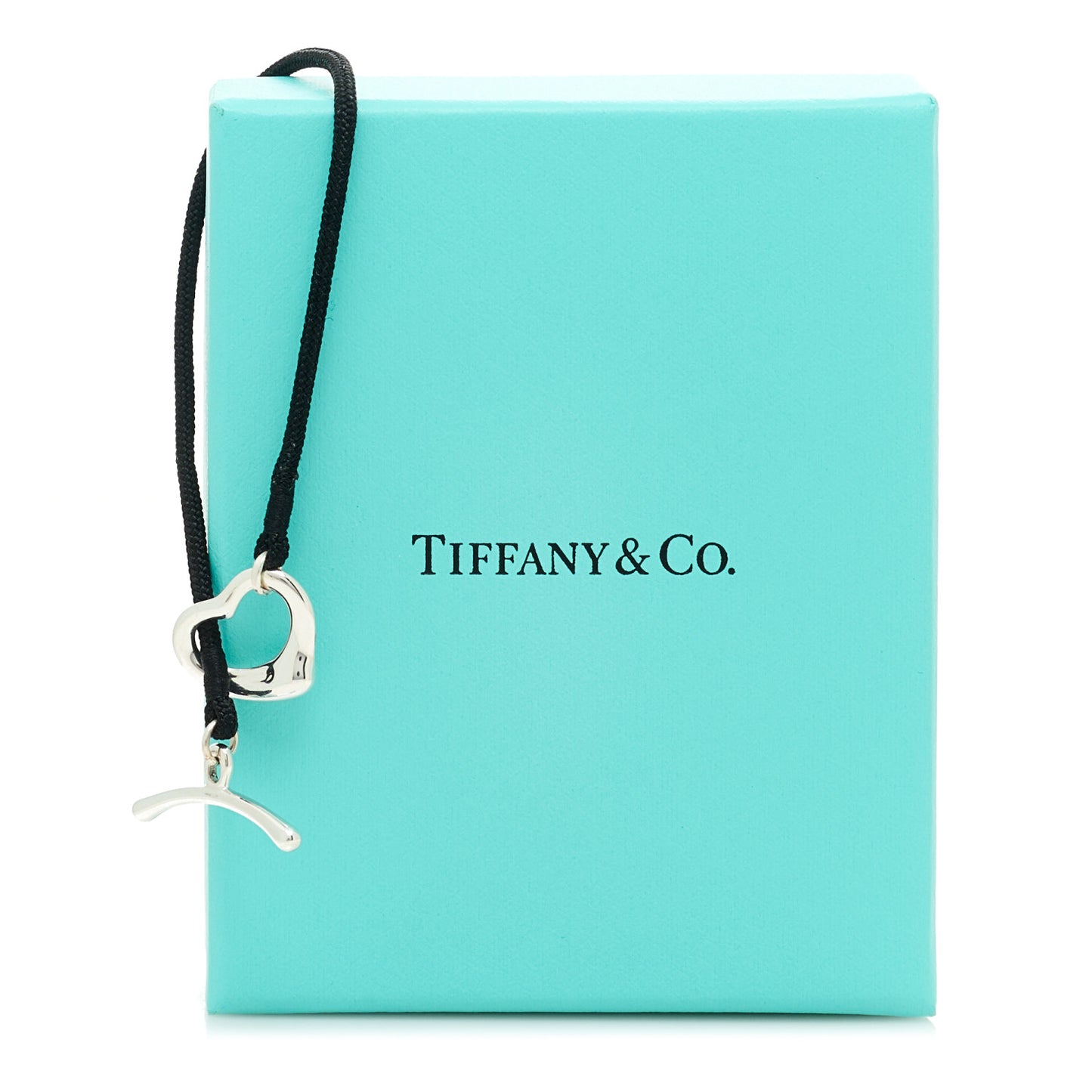 Sterling Silver Elsa Peretti Open Heart Silk Cord Bracelet