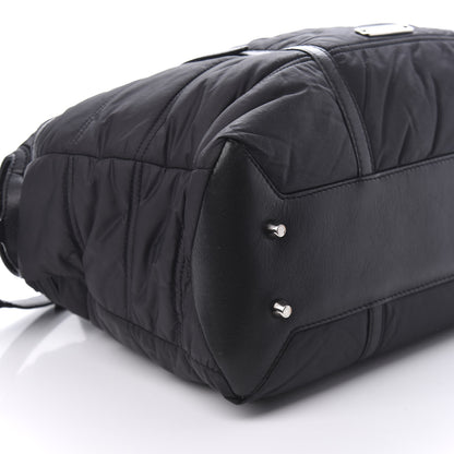 Burberry Nylon House Check Quilted Abbey Diaper Bag Black 6 of 10