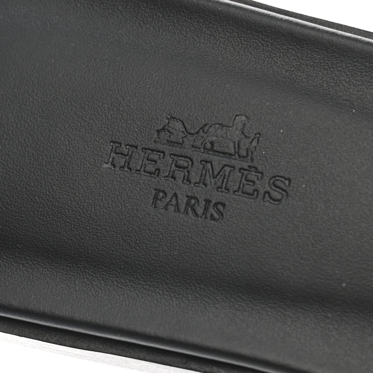 Hermes Box Calfskin Oran Sandals 38 Black 7 of 9