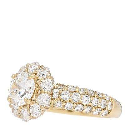 Parker & West by FASHIONPHILE 18K Yellow Gold Diamond 1.01ct Halo Engagement Ring 53 6.25 3 of 10