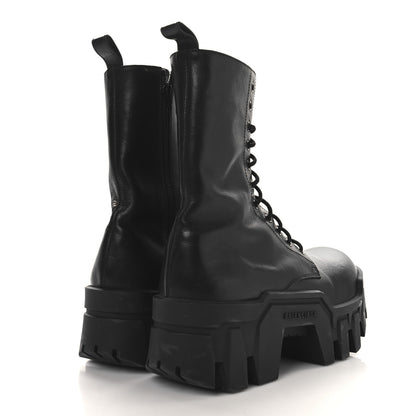 Balenciaga Calfskin Womens Bulldozer Lace Up Boots 38 Black 5 of 8