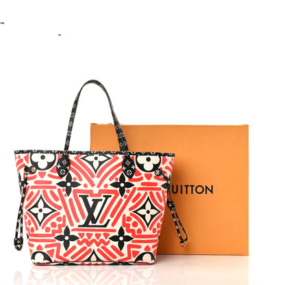 Louis Vuitton Monogram Giant Crafty Neverfull MM Creme Rouge Black 5 of 14