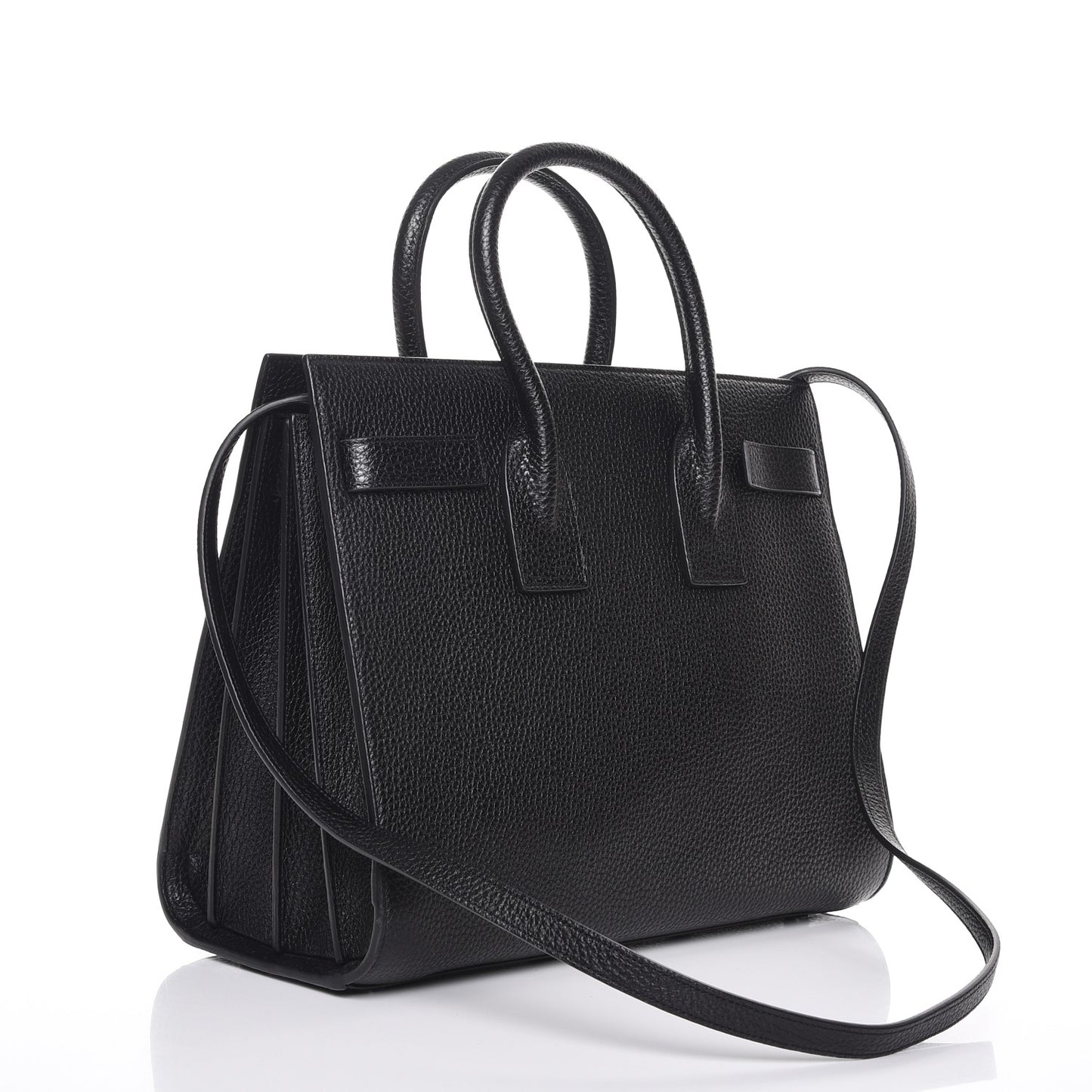 Grained Calfskin Small Sac De Jour Black