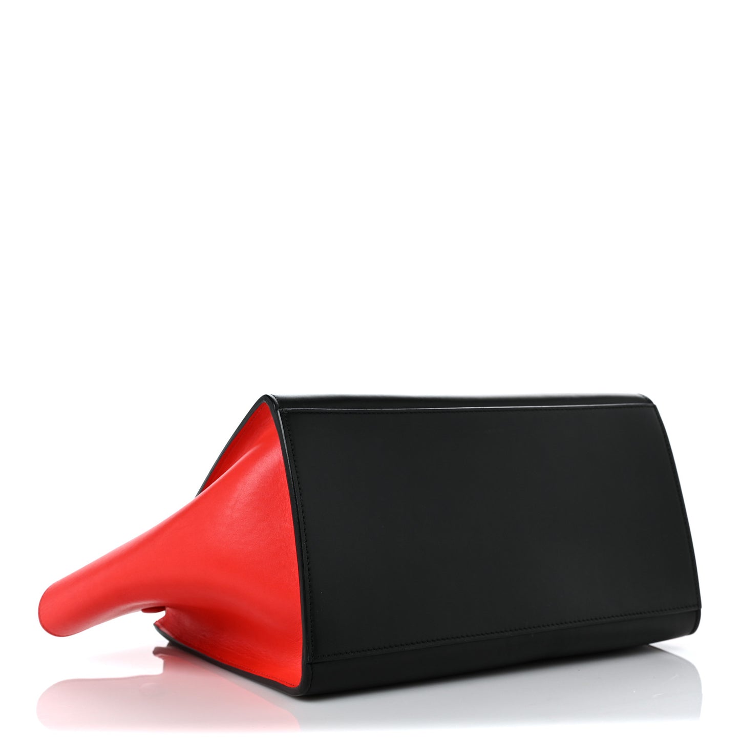 Satin Calfskin Small Tri-Color Trapeze Alizarin