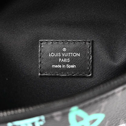 Louis Vuitton Monogram Eclipse LV Graffiti Discovery Bumbag Green Lights 6 of 11