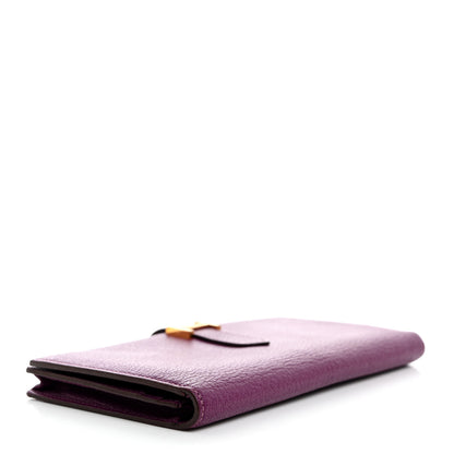 Hermes Chevre Mysore Bearn Gusset Wallet Anemone 4 of 8