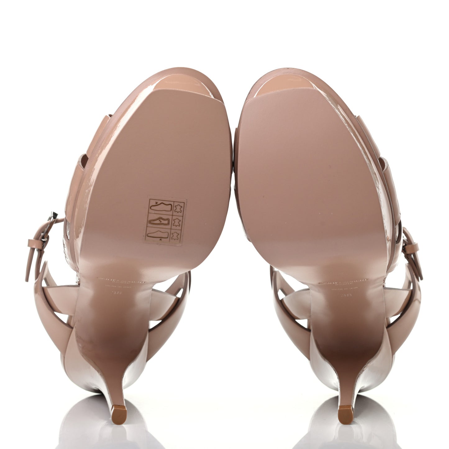 Patent Tribute 105 Platform Sandals 38 Nude Powder